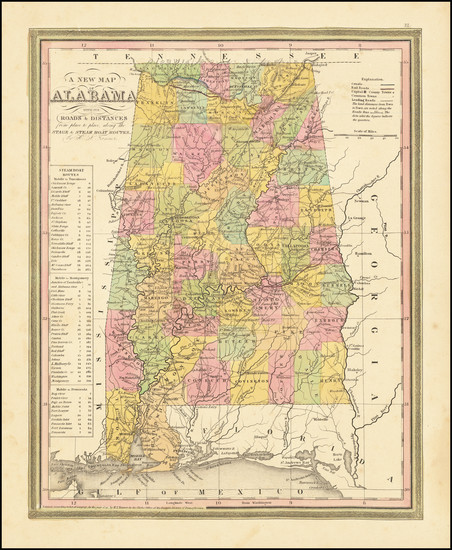 55-Alabama Map By Henry Schenk Tanner