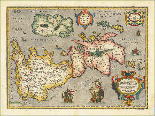 89-British Isles Map By Abraham Ortelius