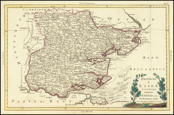 0-British Counties Map By Antonio Zatta