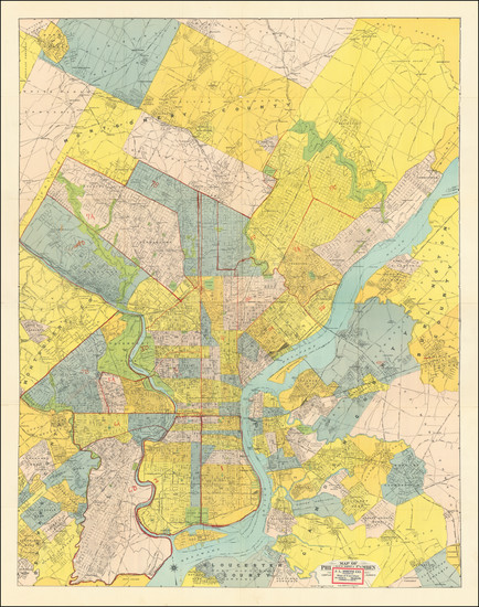 41-New Jersey, Pennsylvania and Philadelphia Map By Elvino K. Smith