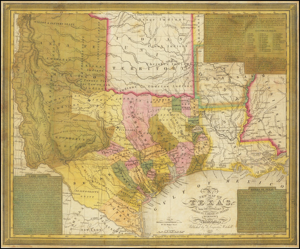 6-Texas Map By Samuel Augustus Mitchell / J.H. Young