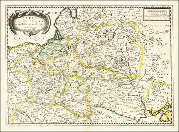 90-Poland, Ukraine and Baltic Countries Map By Pierre Du Val