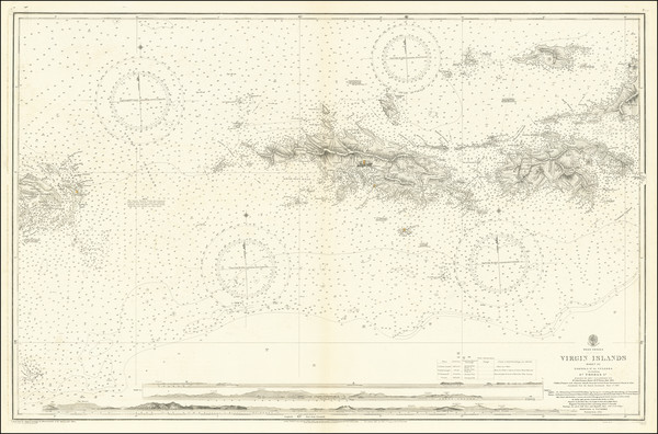 87-Puerto Rico and Virgin Islands Map By British Admiralty