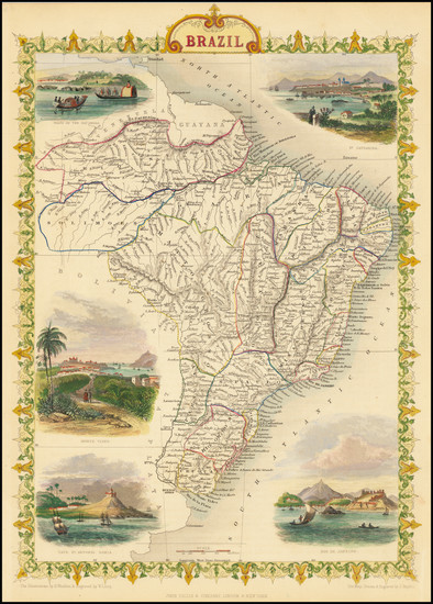 57-Brazil Map By John Tallis