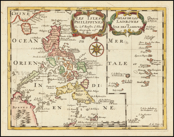 8-Philippines and Other Islands Map By Nicolas Sanson