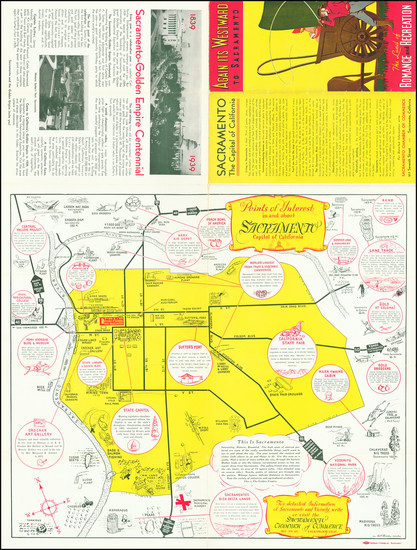 91-Pictorial Maps, California and Other California Cities Map By Art Strader