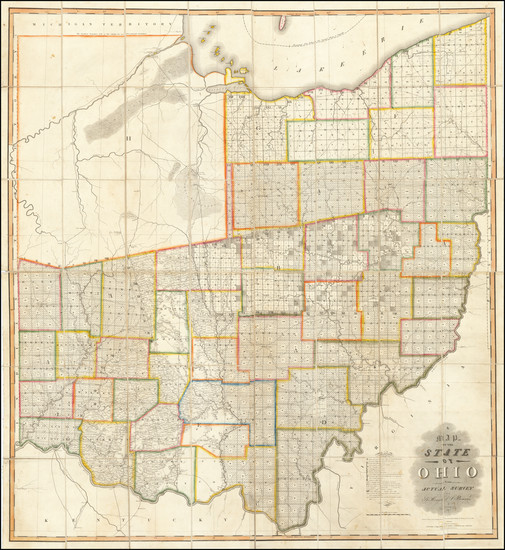 25-Midwest and Ohio Map By John Melish / Benjamin Hough / Alexander Bourne