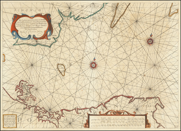 45-Poland, Sweden and Norddeutschland Map By Jacob Aertsz. Colom