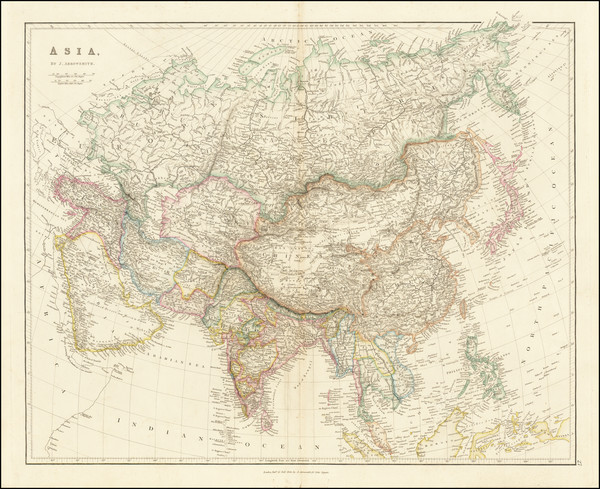 69-Asia Map By John Arrowsmith