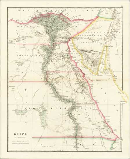 79-Egypt Map By John Arrowsmith