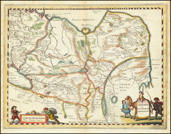 28-China, Central Asia & Caucasus and Russia in Asia Map By Matthaus Merian