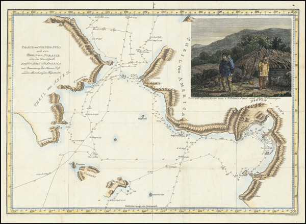 96-Alaska Map By James Cook - J. C. G. Fritzsch