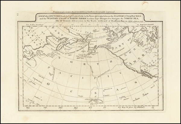 84-Polar Maps, Alaska and Pacific Map By Mathew Carey