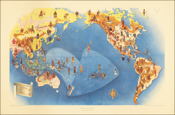 79-Pacific Ocean, North America, South America, Southeast Asia, Pacific and Pictorial Maps Map By 