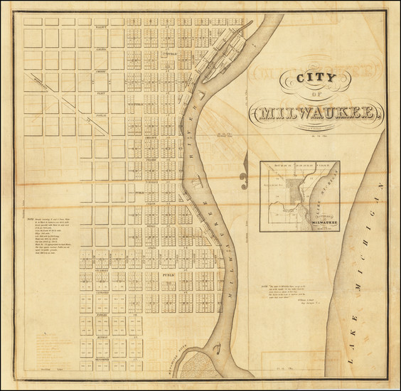 11-Wisconsin Map By Byron Kilbourn / W. Haviland / Increase Lapham