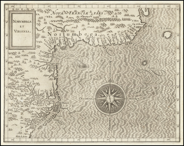 4-New England and Mid-Atlantic Map By Cornelis van Wytfliet