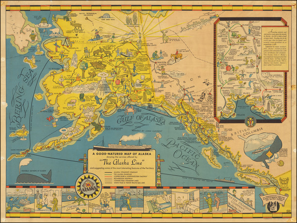 10-Alaska and Pictorial Maps Map By Edward Camy