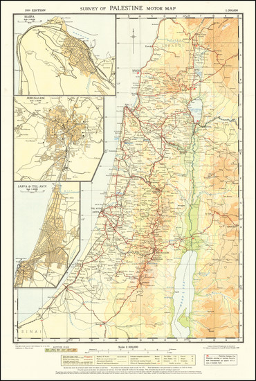 7-Holy Land Map By Survey of Palestine