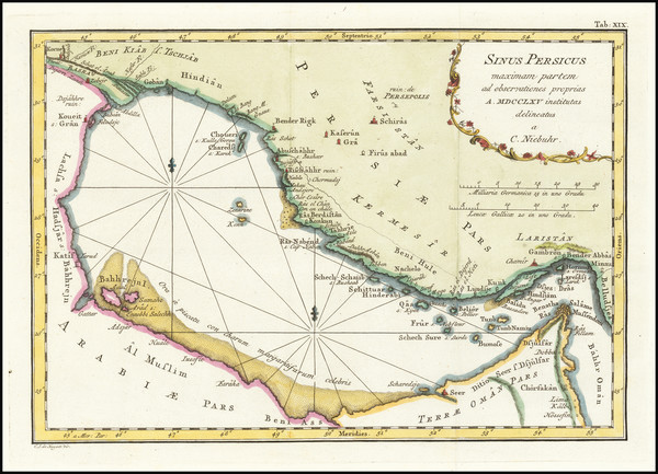 79-Arabian Peninsula and Persia & Iraq Map By Carsten Niebuhr