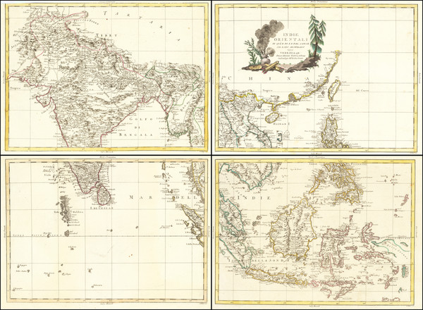 74-India, Southeast Asia, Philippines, Indonesia and Thailand, Cambodia, Vietnam Map By Antonio Za