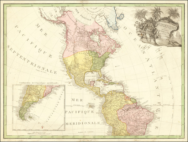 91-North America, South America and America Map By Artaria & Co.