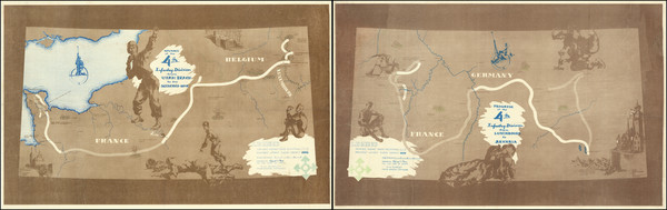 58-France, World War II and Germany Map By 672nd Engineer Topo. Co. Corps / Kevin Monaghan / James