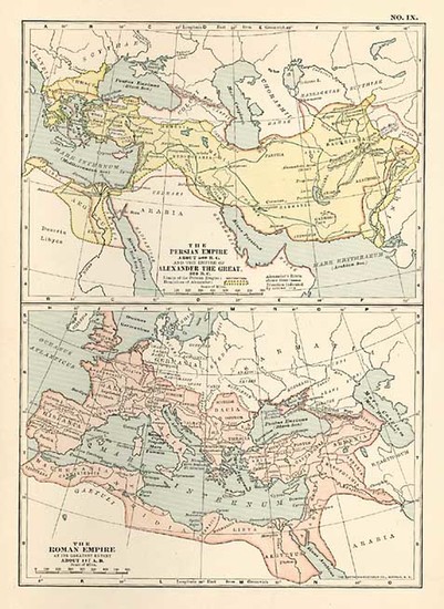 98-Europe, Europe, Mediterranean, Asia and Central Asia & Caucasus Map By George F. Cram