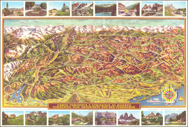 42-Austria, Northern Italy and Pictorial Maps Map By Caminades