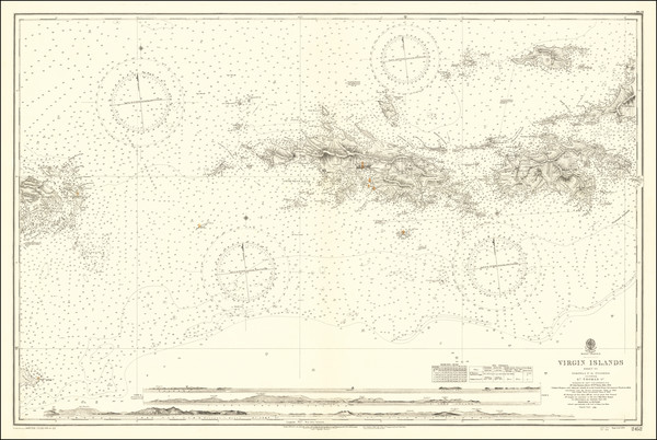 1-Puerto Rico and Virgin Islands Map By British Admiralty