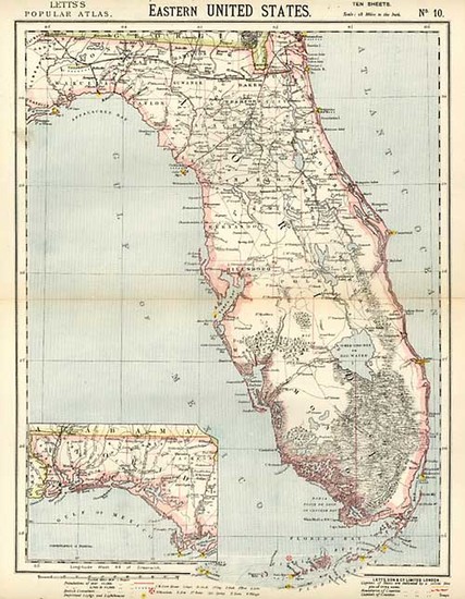 87-Southeast Map By Letts & Son