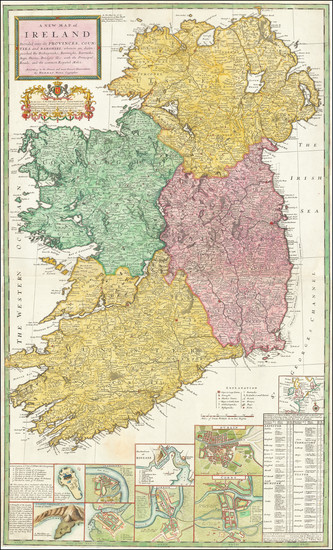 95-Ireland Map By Herman Moll