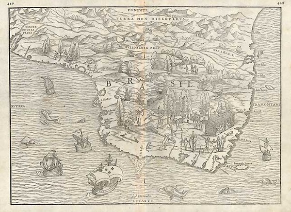 7-South America Map By Giovanni Battista Ramusio