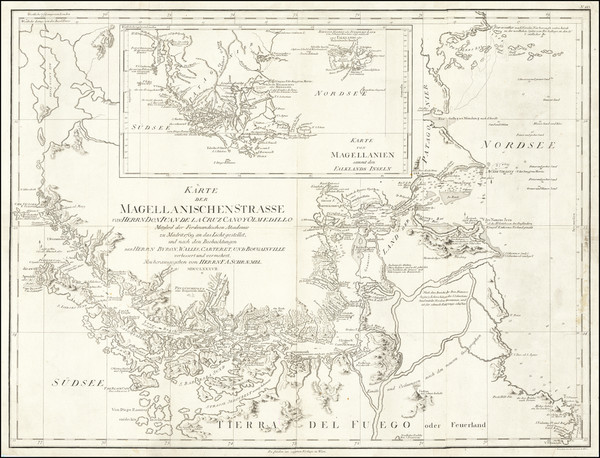 53-Argentina and Chile Map By Franz Anton Schraembl