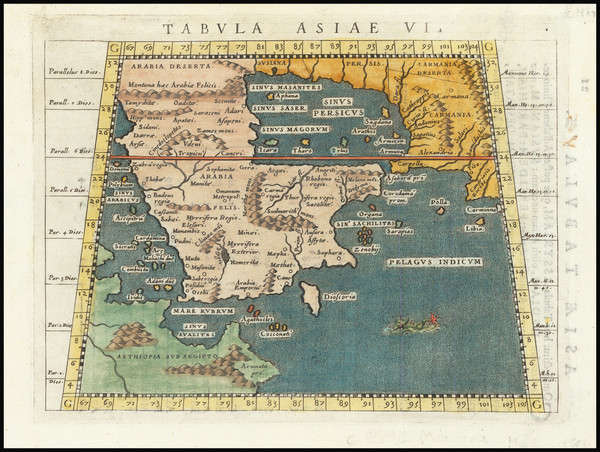 7-Middle East and Arabian Peninsula Map By Giovanni Antonio Magini