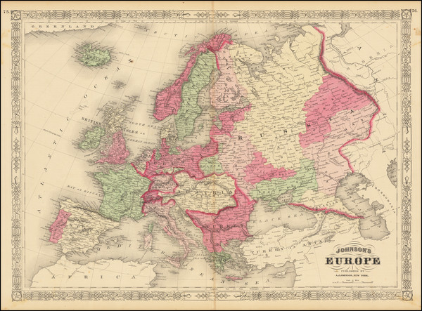 54-Europe Map By Alvin Jewett Johnson