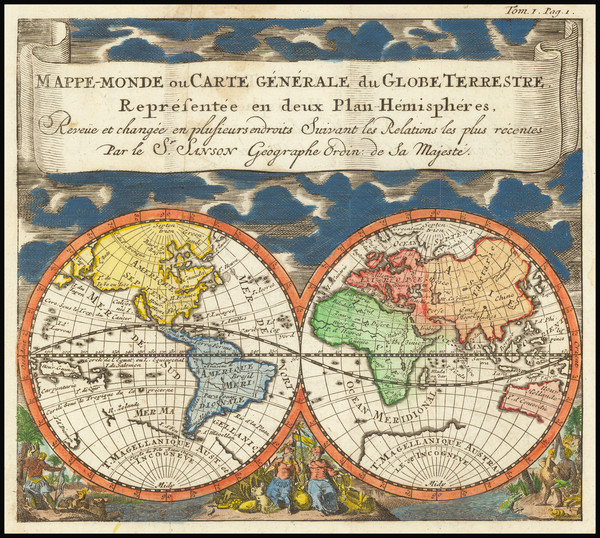 Mappemonde ou description generale du globe terrestre. - The