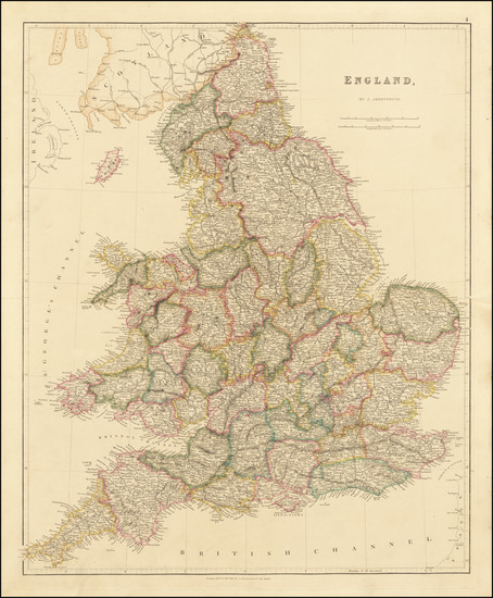 93-England Map By John Arrowsmith
