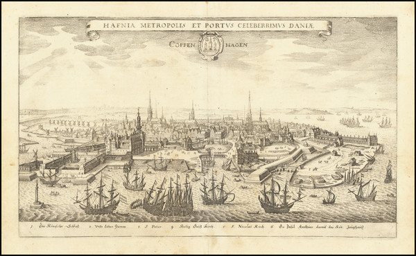 25-Denmark Map By Matthaus Merian