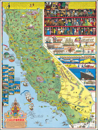 67-Pictorial Maps and California Map By 