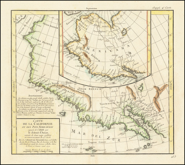 24-Southwest, Pacific Northwest, Alaska and California Map By Denis Diderot / Didier Robert de Vau