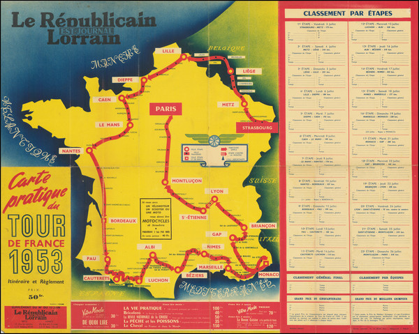 95-France and Pictorial Maps Map By La Nouvelle Republique du Centre-Ouest