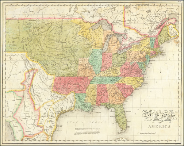 43-United States Map By John Melish