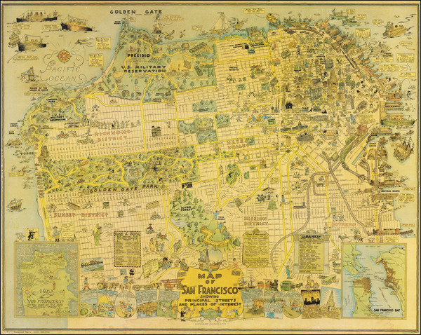 53-Pictorial Maps and San Francisco & Bay Area Map By 