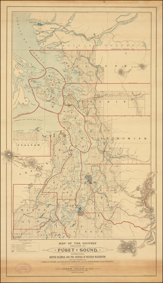 63-Washington and Canada Map By Baker, Balch & Co.