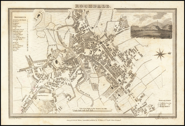 89-England and British Counties Map By Edward Baines