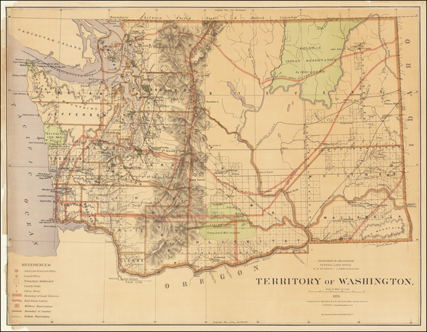 62-Washington Map By General Land Office