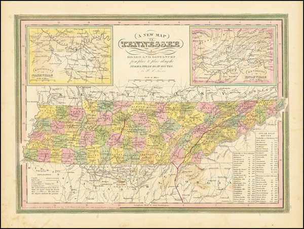 91-Tennessee Map By Henry Schenk Tanner