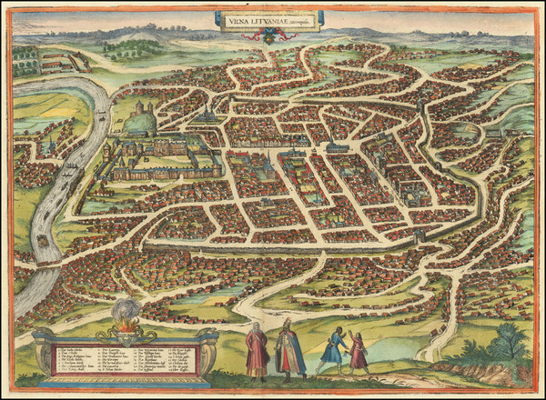 19-Poland and Baltic Countries Map By Georg Braun  &  Frans Hogenberg