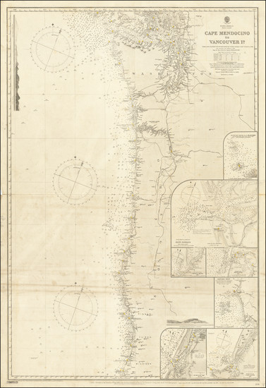 64-Pacific Northwest Map By British Admiralty