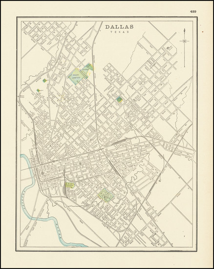 1-Texas Map By George F. Cram